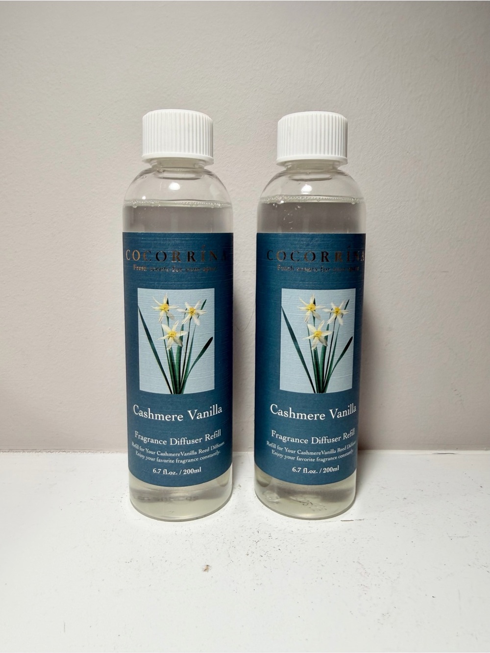 2 Pack Cocorrina Cashmere Vanilla Fragrance Diffuser Refill 6.7 Fl Oz